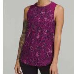 NWT Lululemon Sculpt Tank Running Top Leopard Pink Magenta